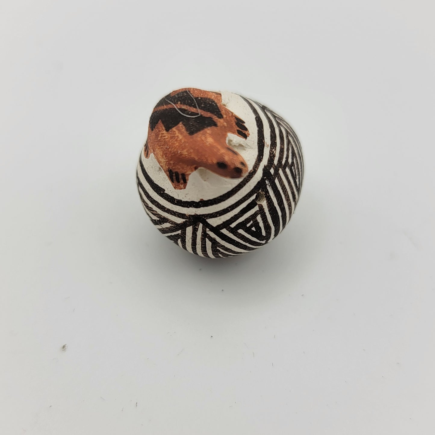 Miniature Acoma Pottery with Lizard