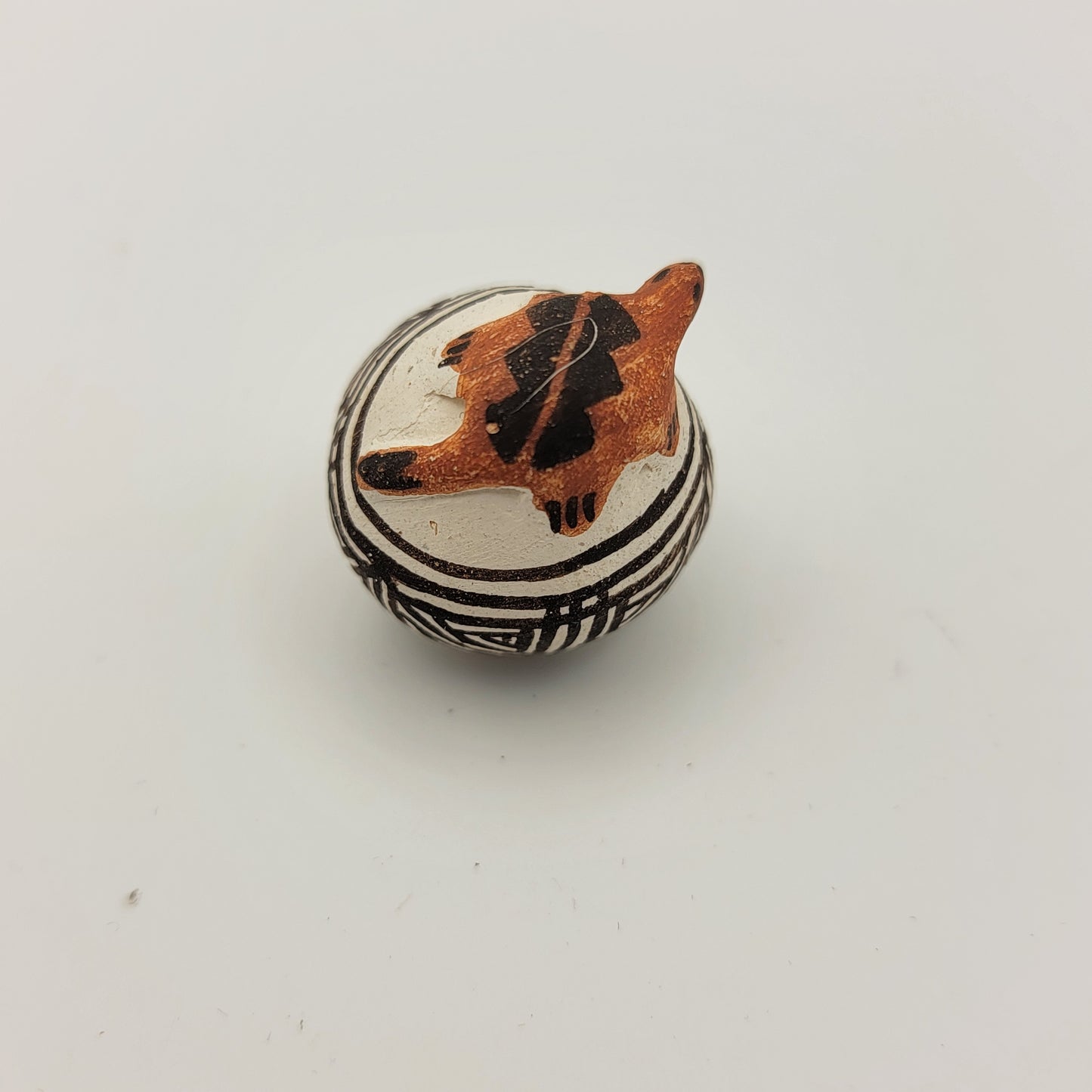 Miniature Acoma Pottery with Lizard