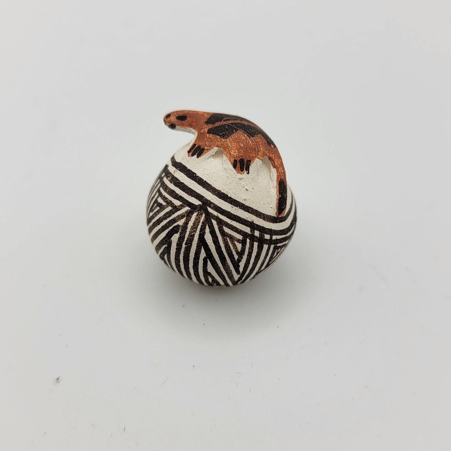 Miniature Acoma Pottery with Lizard