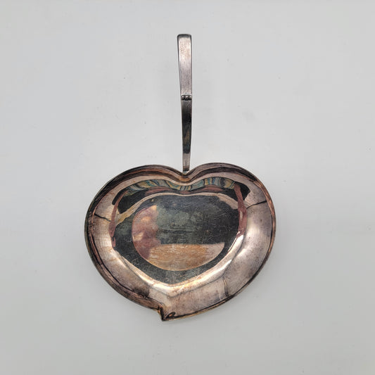 Three Crowns Silversmith Heart Dish with Handle
