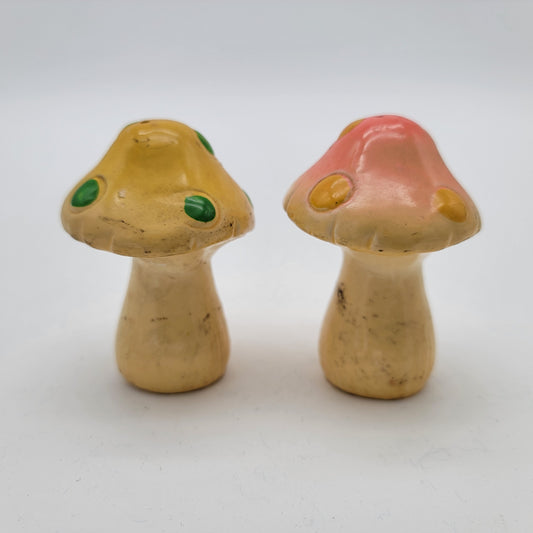 Vintage Lugenes Mushroom Salt and Pepper Shakers