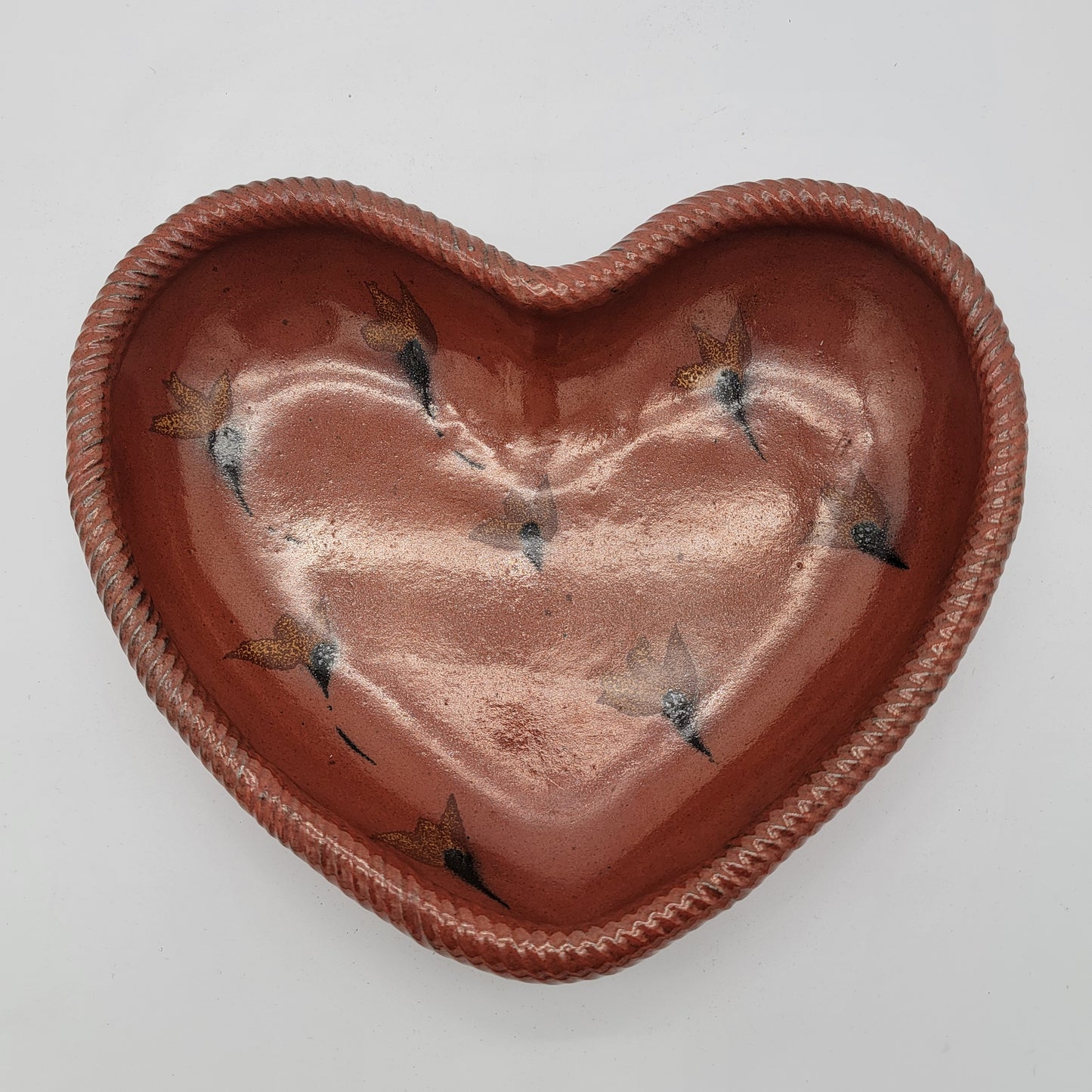 Terra Cotta Pottery Heart Bowl