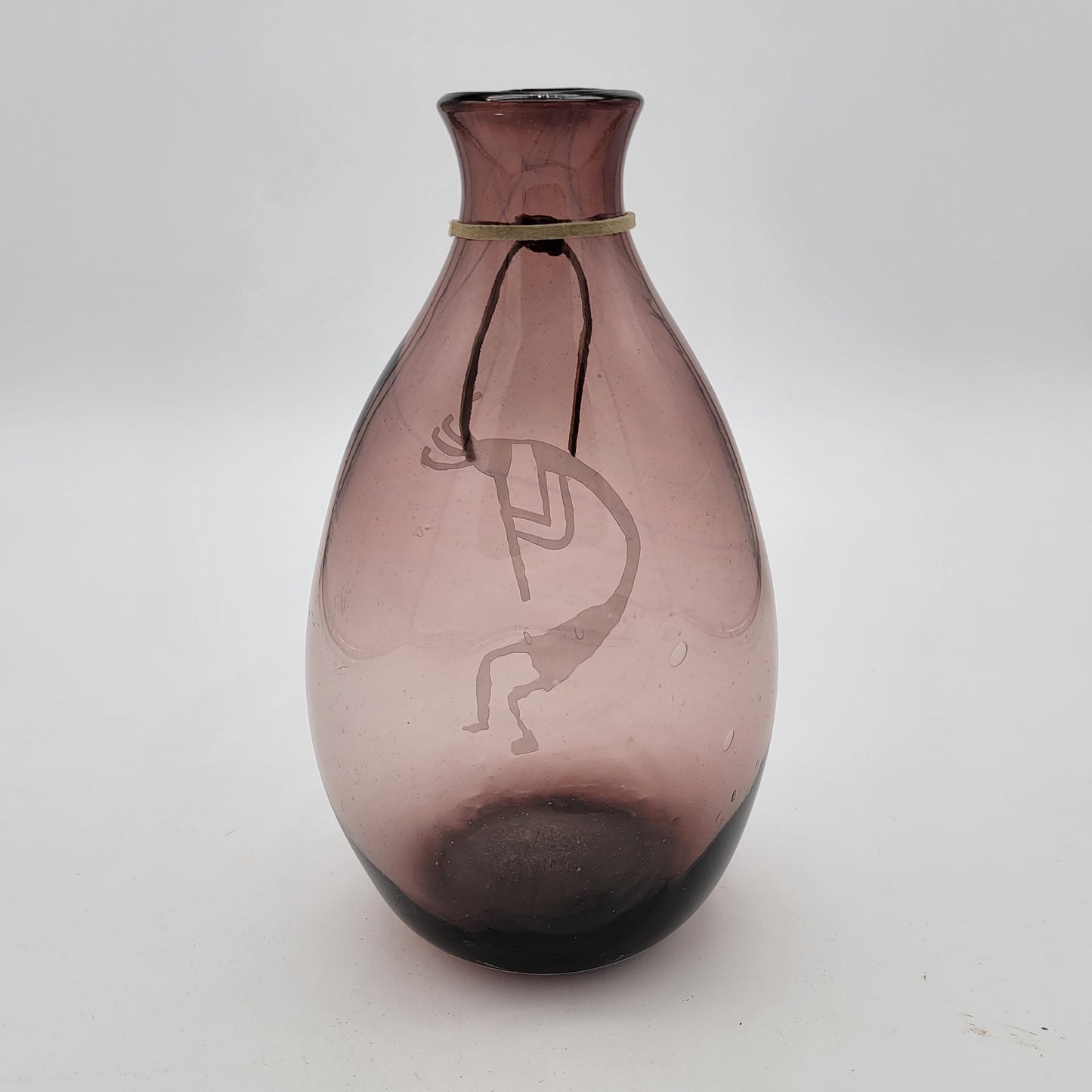 Kate Errett Etched Glass Bottle with Kokopelli