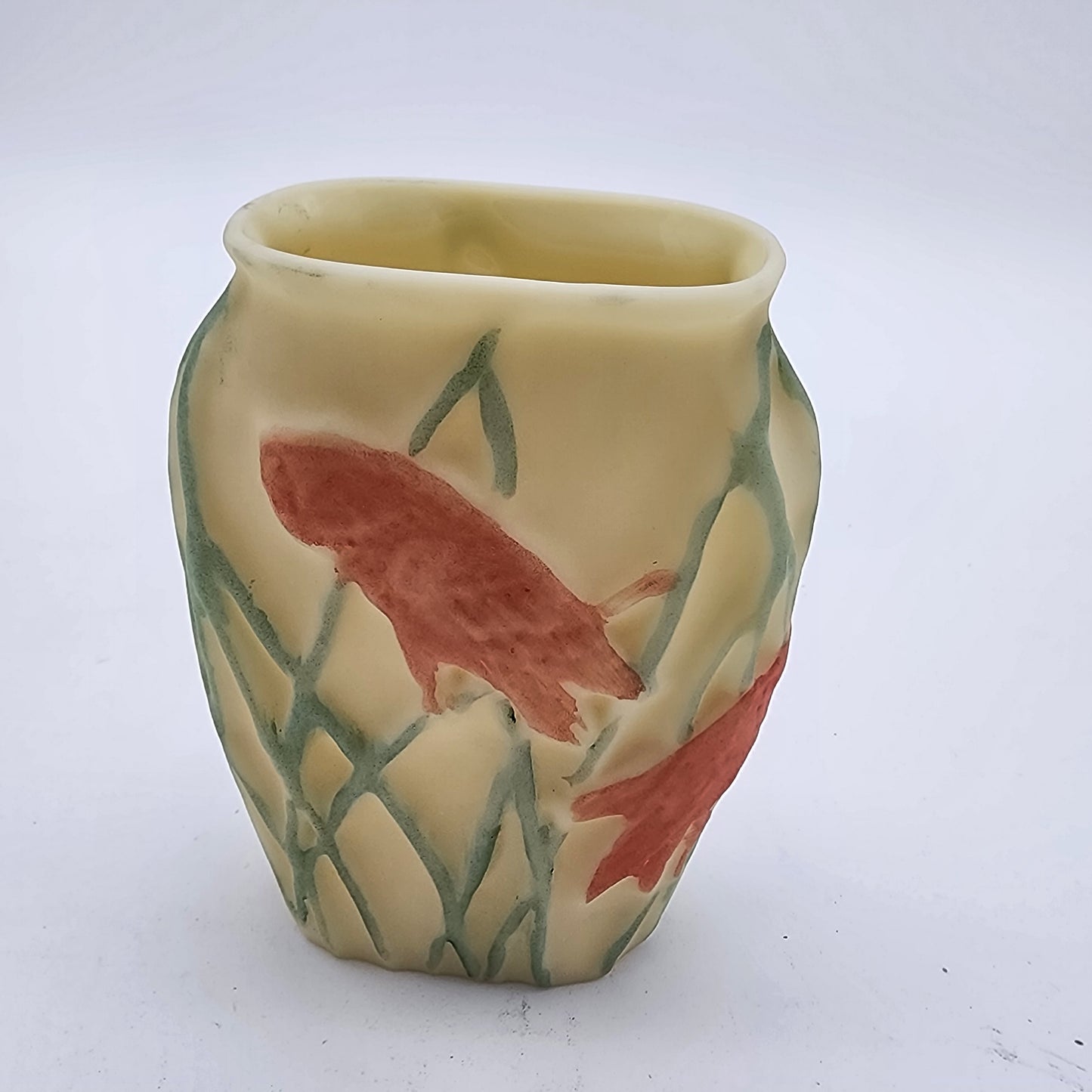 Phoenix Consolidated Glass Goldfish Vase