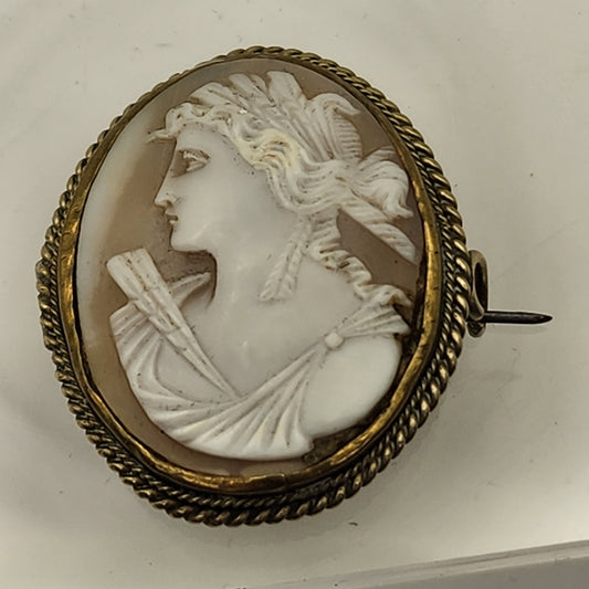 Antique Neoclassical Cameo Brooch