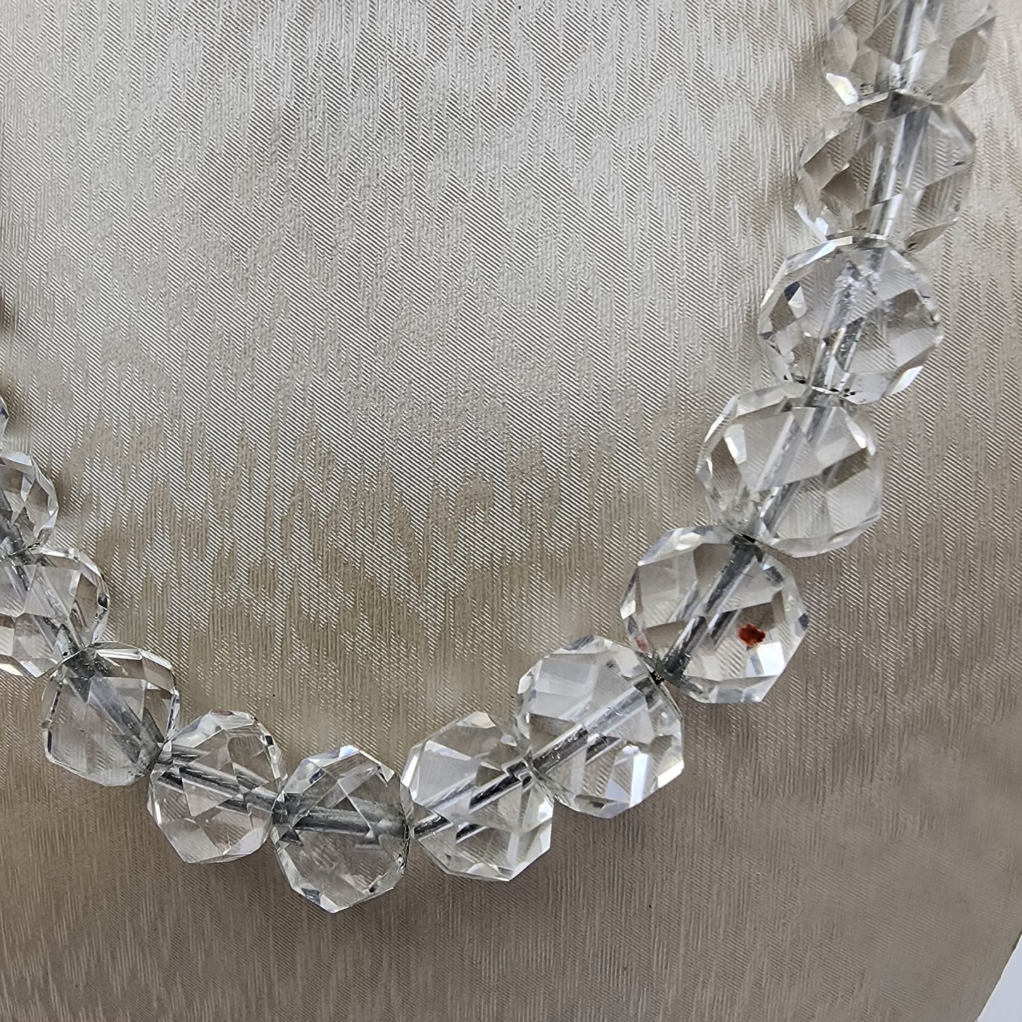 Graduated Faceted Crystal Bead Necklace