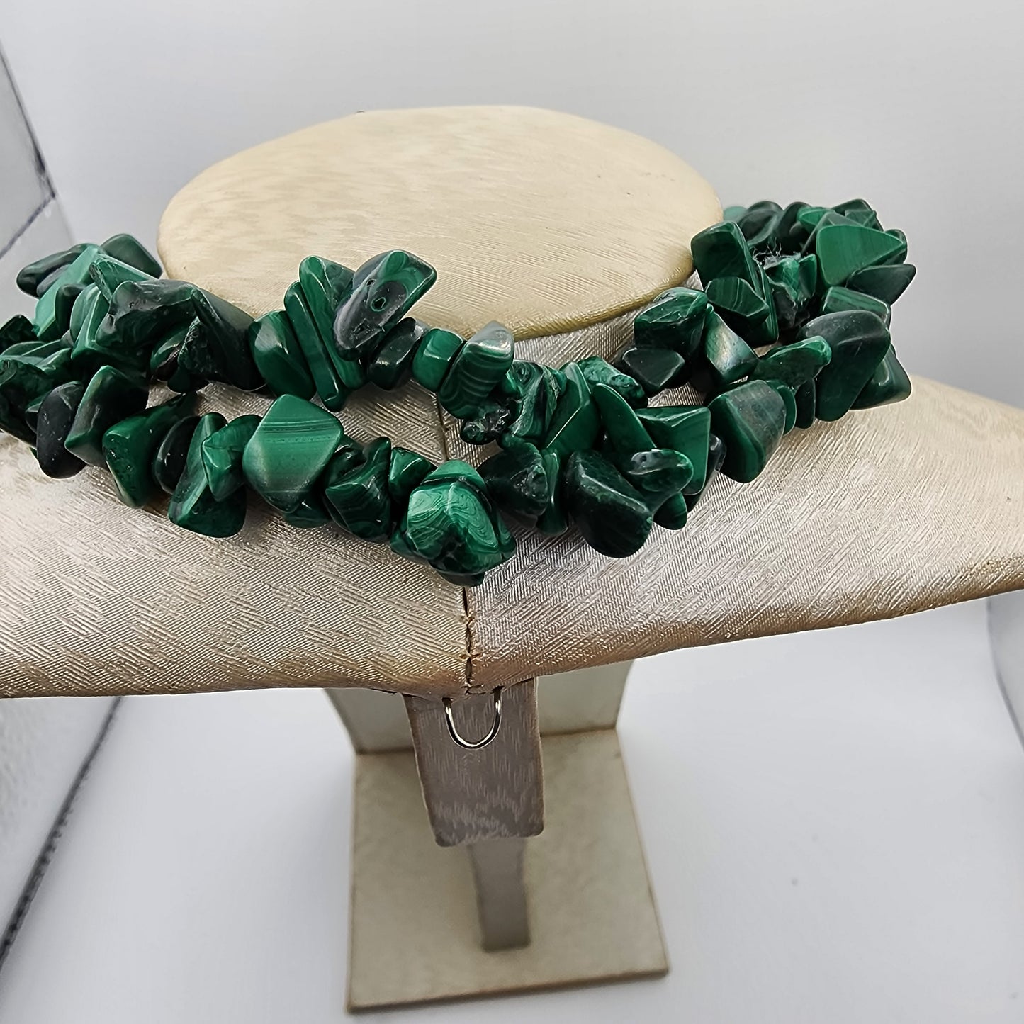 Malachite Bracelet and Necklace Set