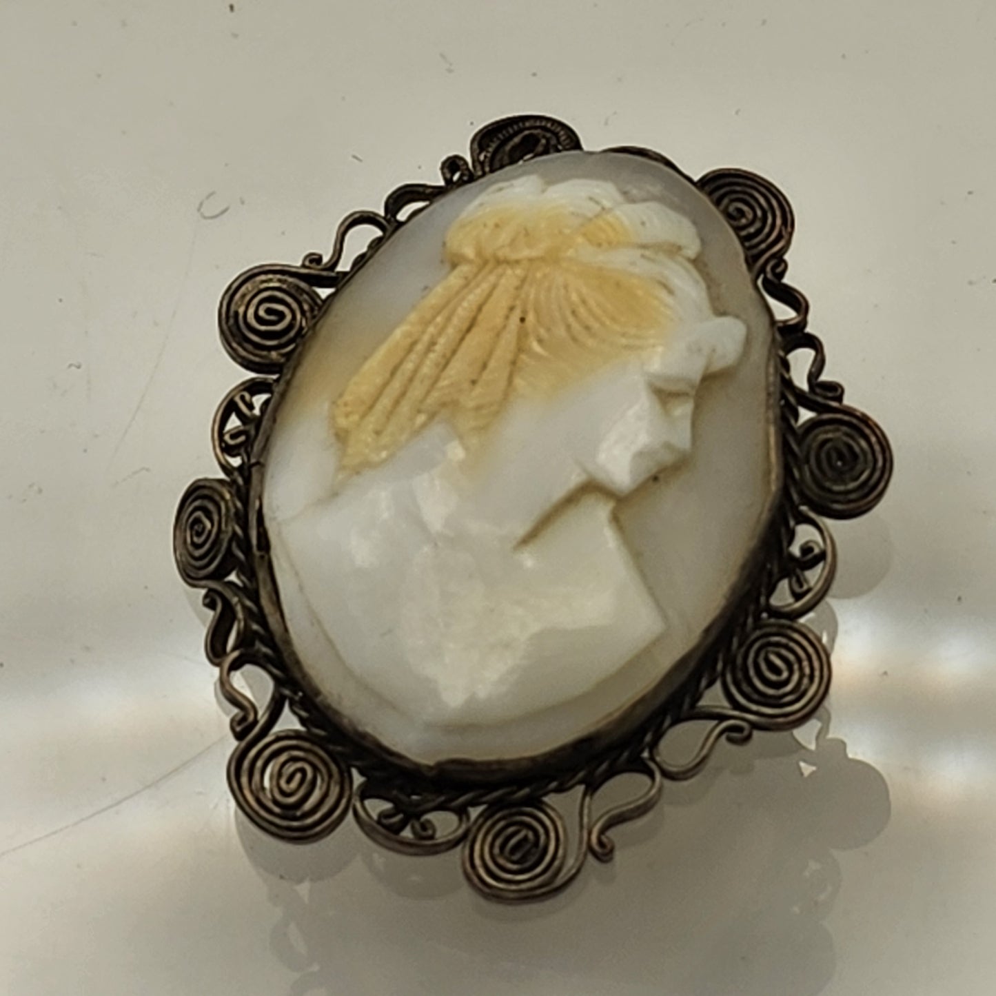 Antique Silver Cameo