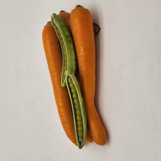Majolica Carrots and Peas Wall Hanging