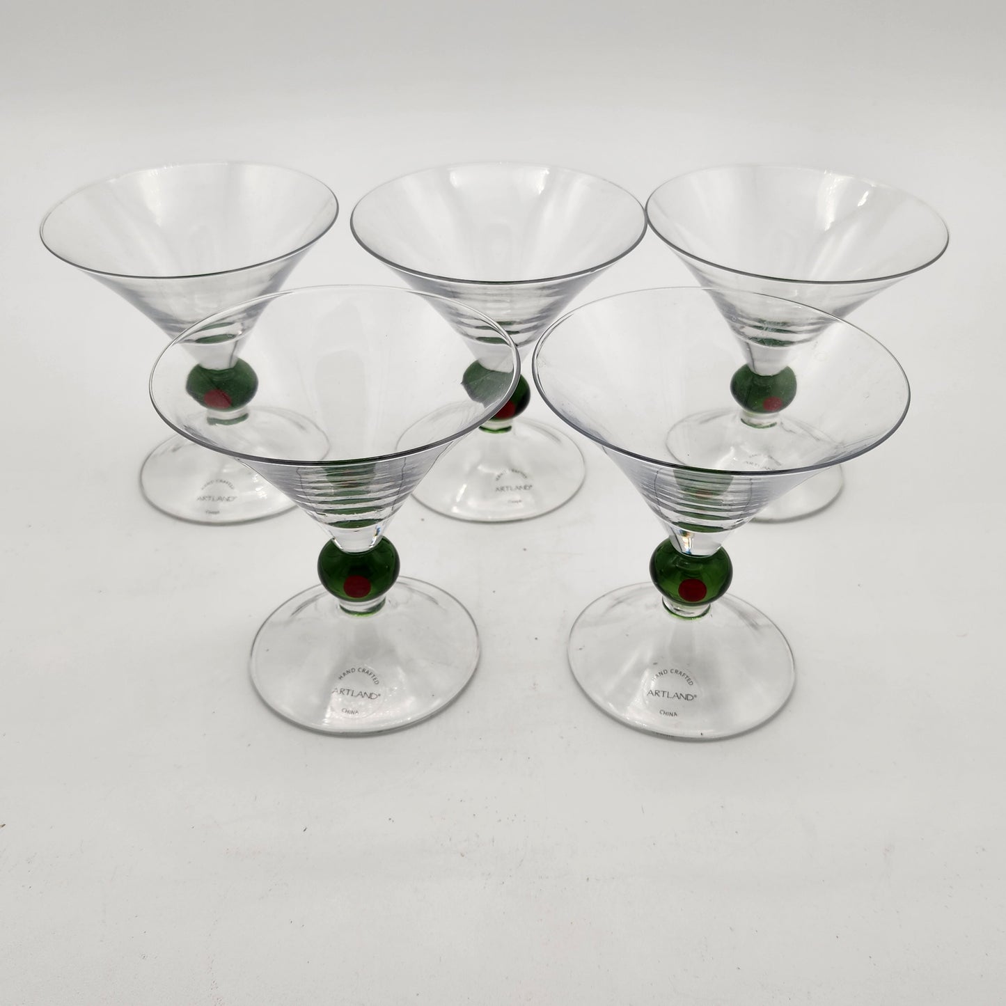 Artland Martini Glasses with Olives