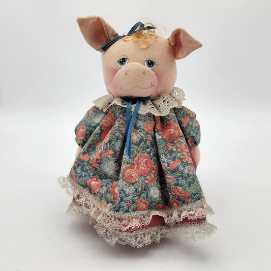 Folk Art Pig on Mason Jar