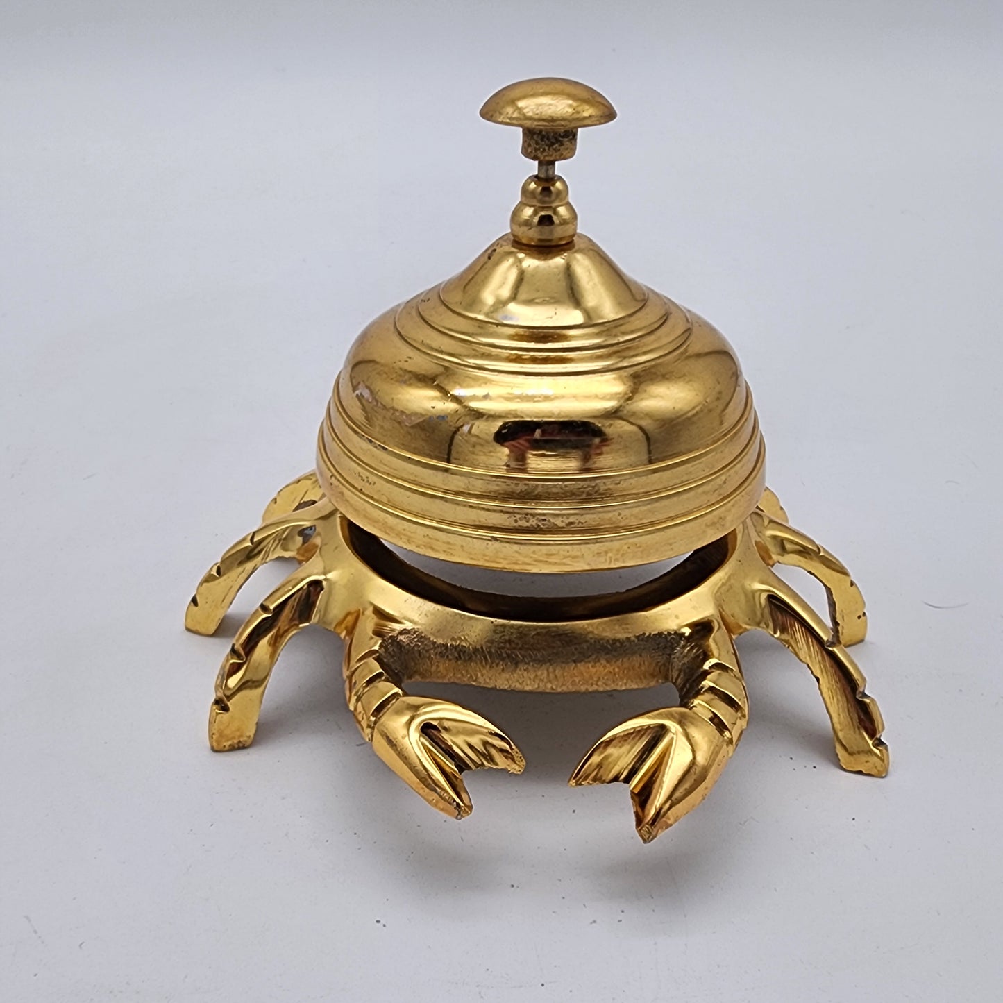 Brass Crab Desk Bell as found