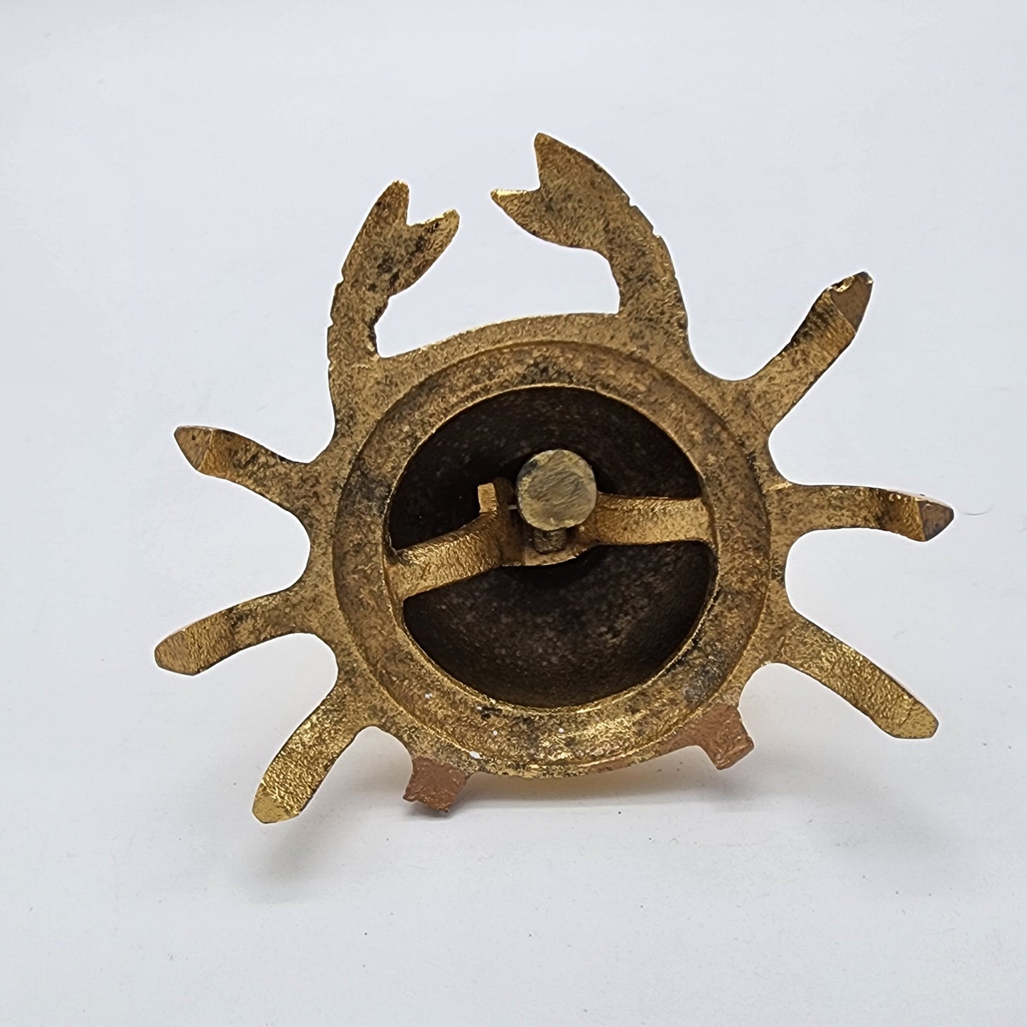 Brass Crab Desk Bell as found