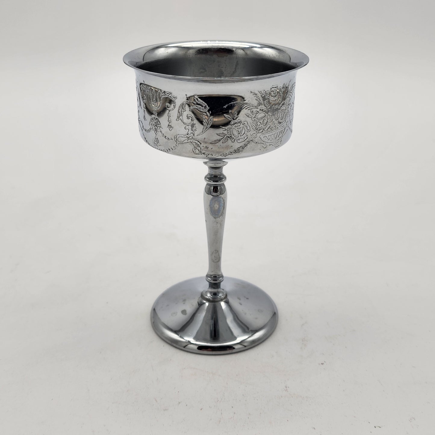 Chrome Wine Glasses or Candle Holders