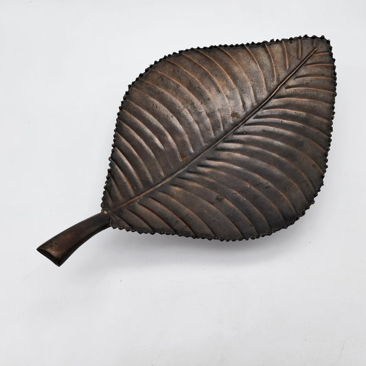 Large Leaf Centerpiece Bowl with Wood Feet