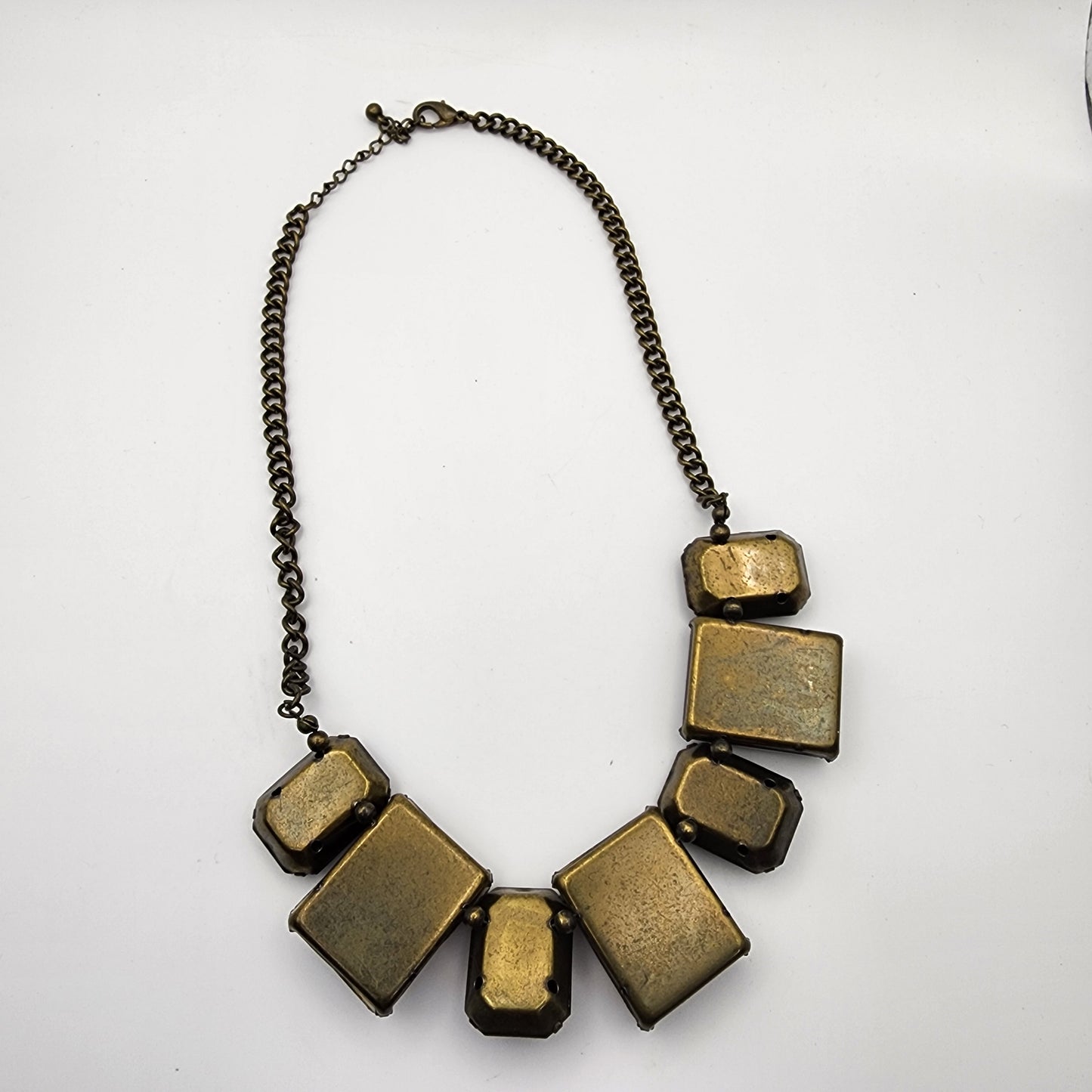 Vintage Black and Amber Fashion Necklace