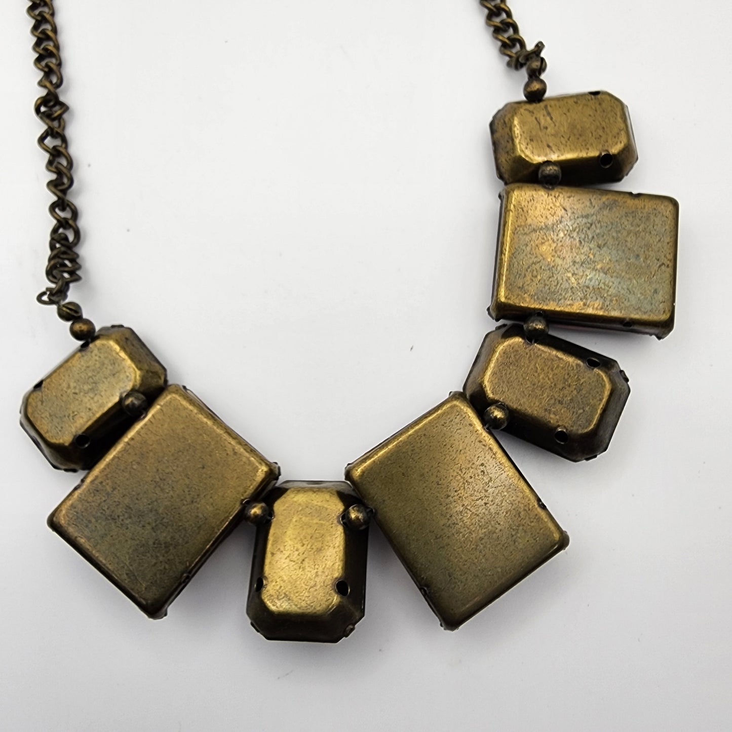 Vintage Black and Amber Fashion Necklace