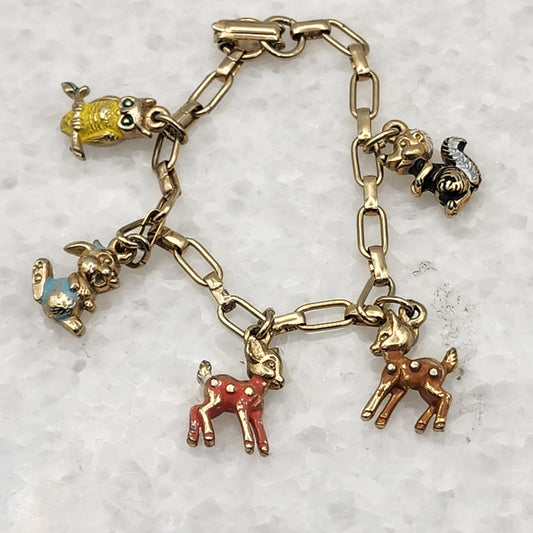 Vintage Bambi Charm Bracelet