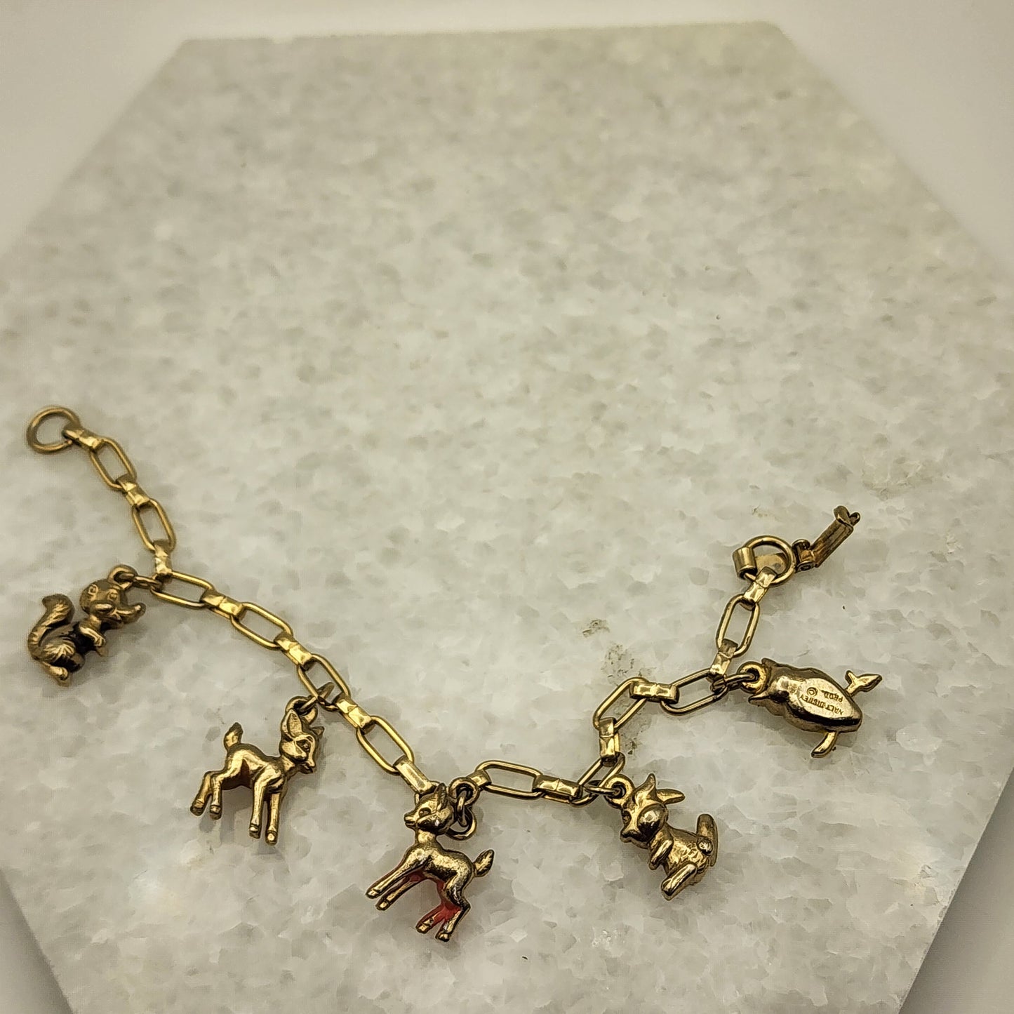 Vintage Bambi Charm Bracelet