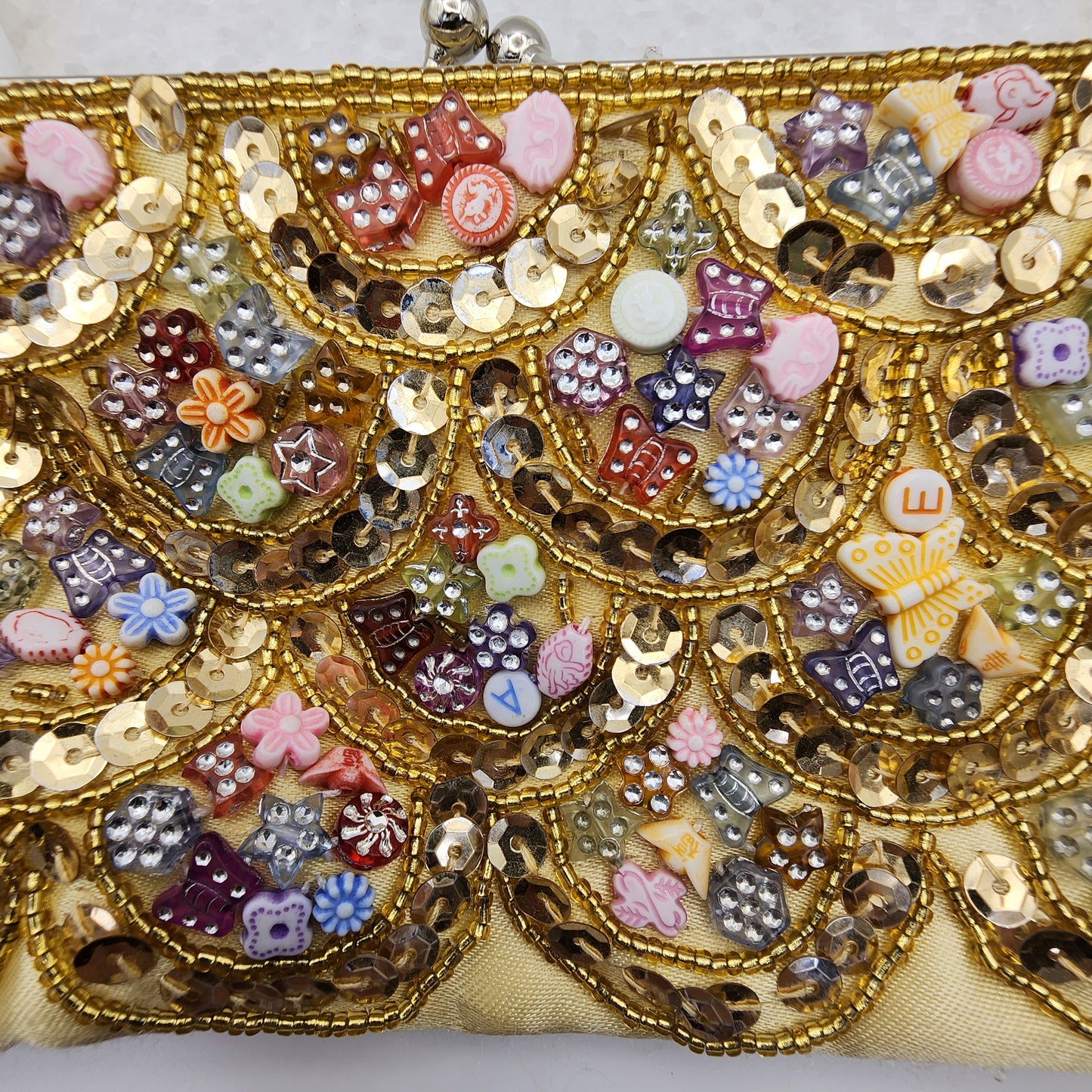 Beaded Sequined Clutch Purse