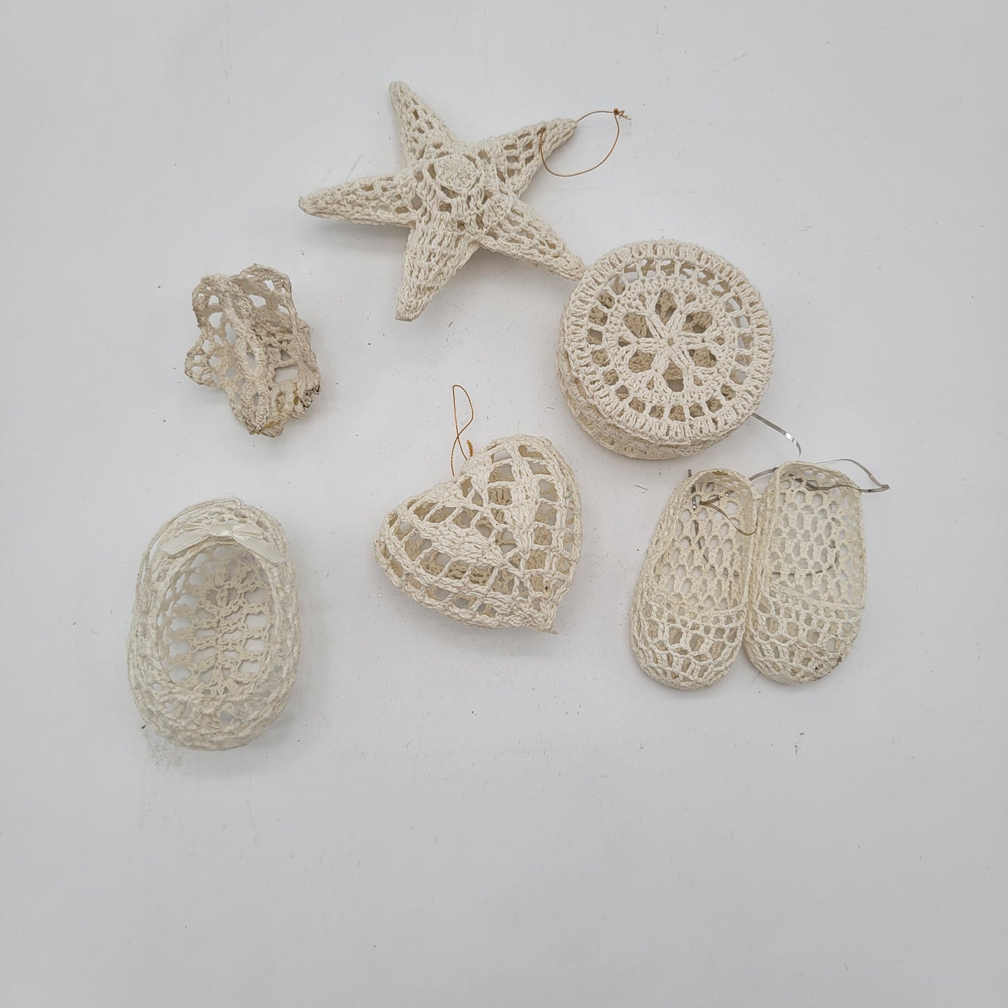 Starched Crochet Christmas Ornaments