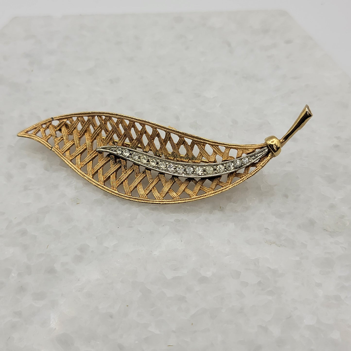 JJ Jonette Leaf Brooch