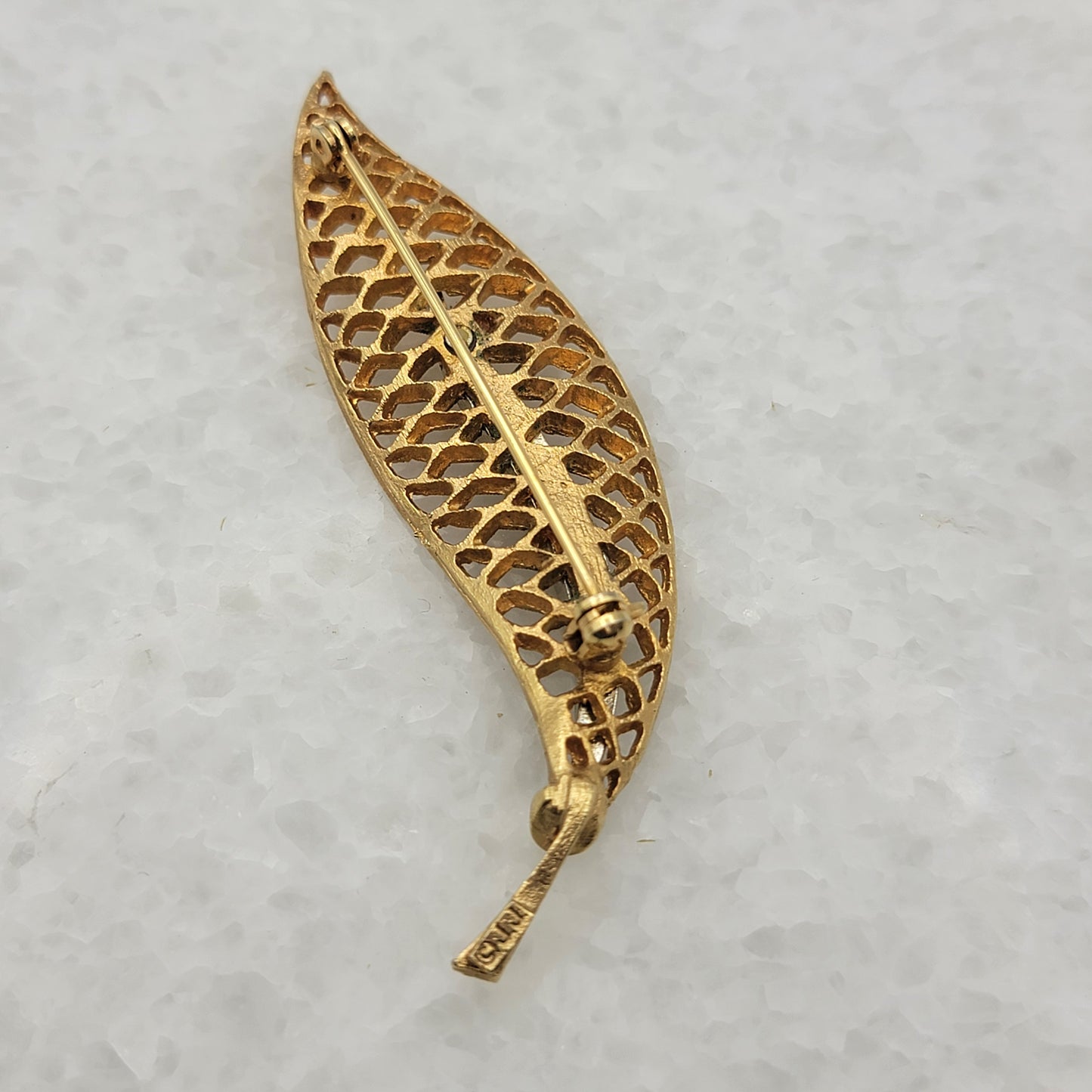 JJ Jonette Leaf Brooch