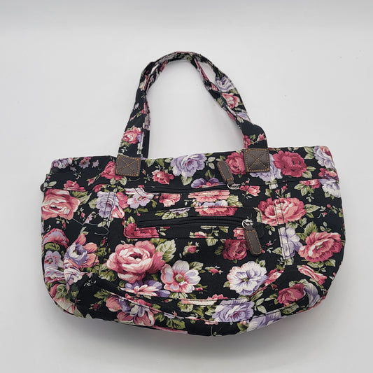 Faded Glory Floral Purse Pink and Purple