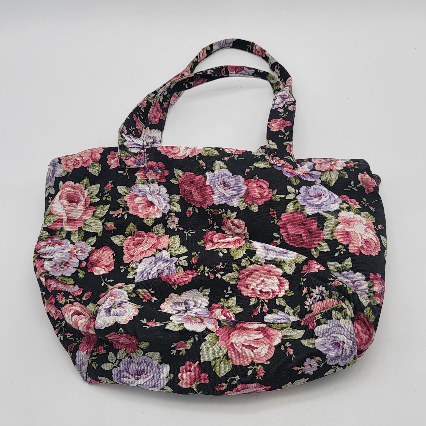 Faded Glory Floral Purse Pink and Purple