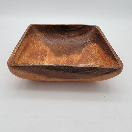 Acacia Wood Square Serving Bowl