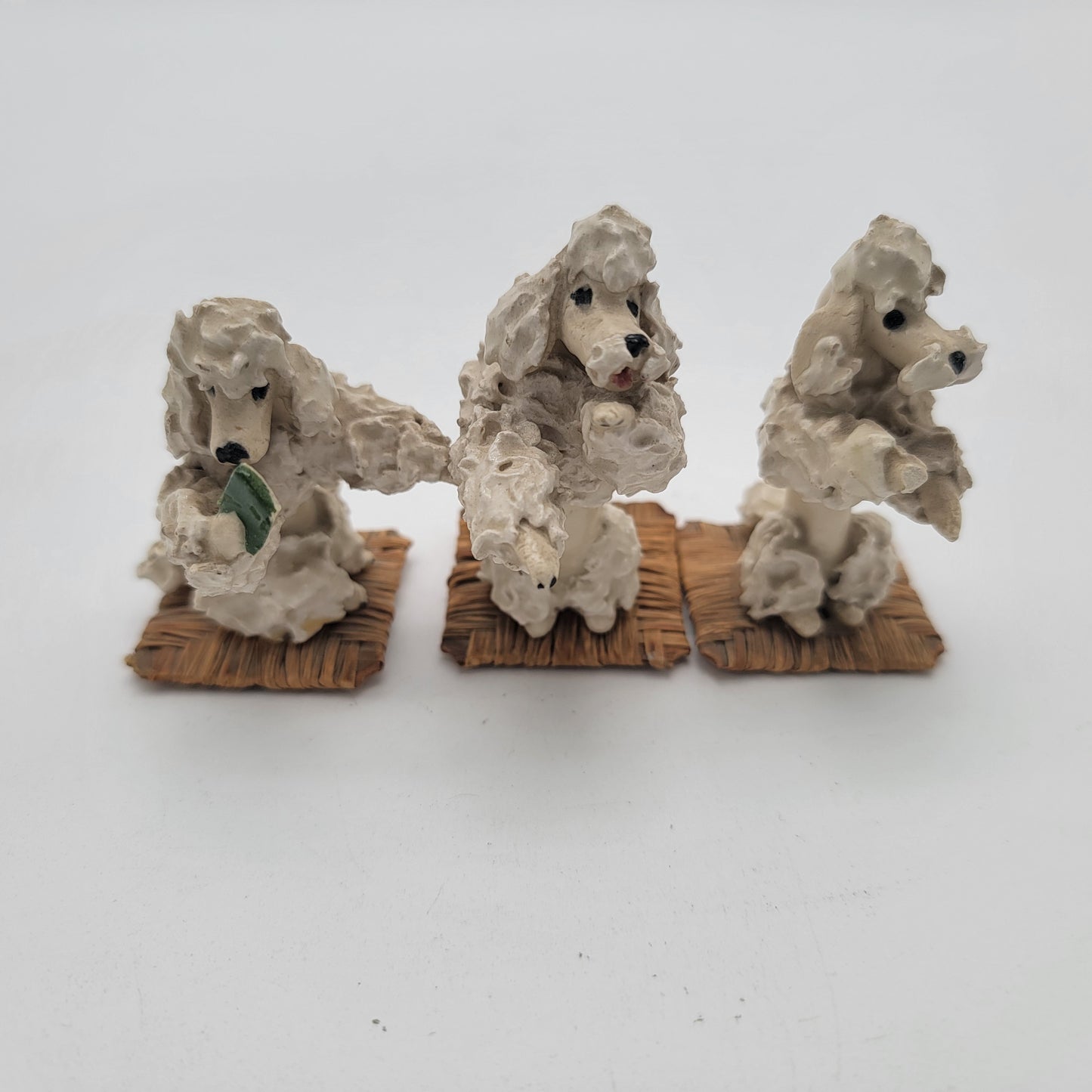 Set of 3 Lester Poodle Figurines