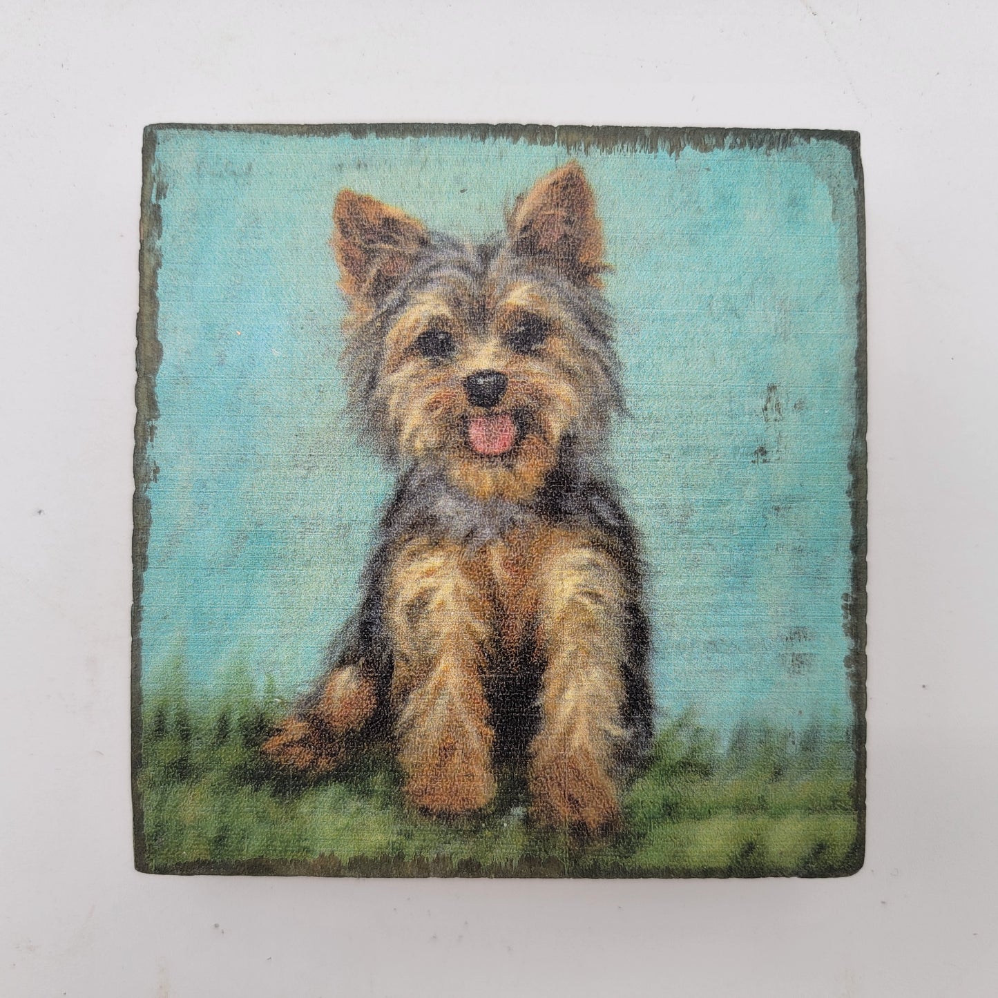 Primitives by Kathy Yorkie Dog Plaque