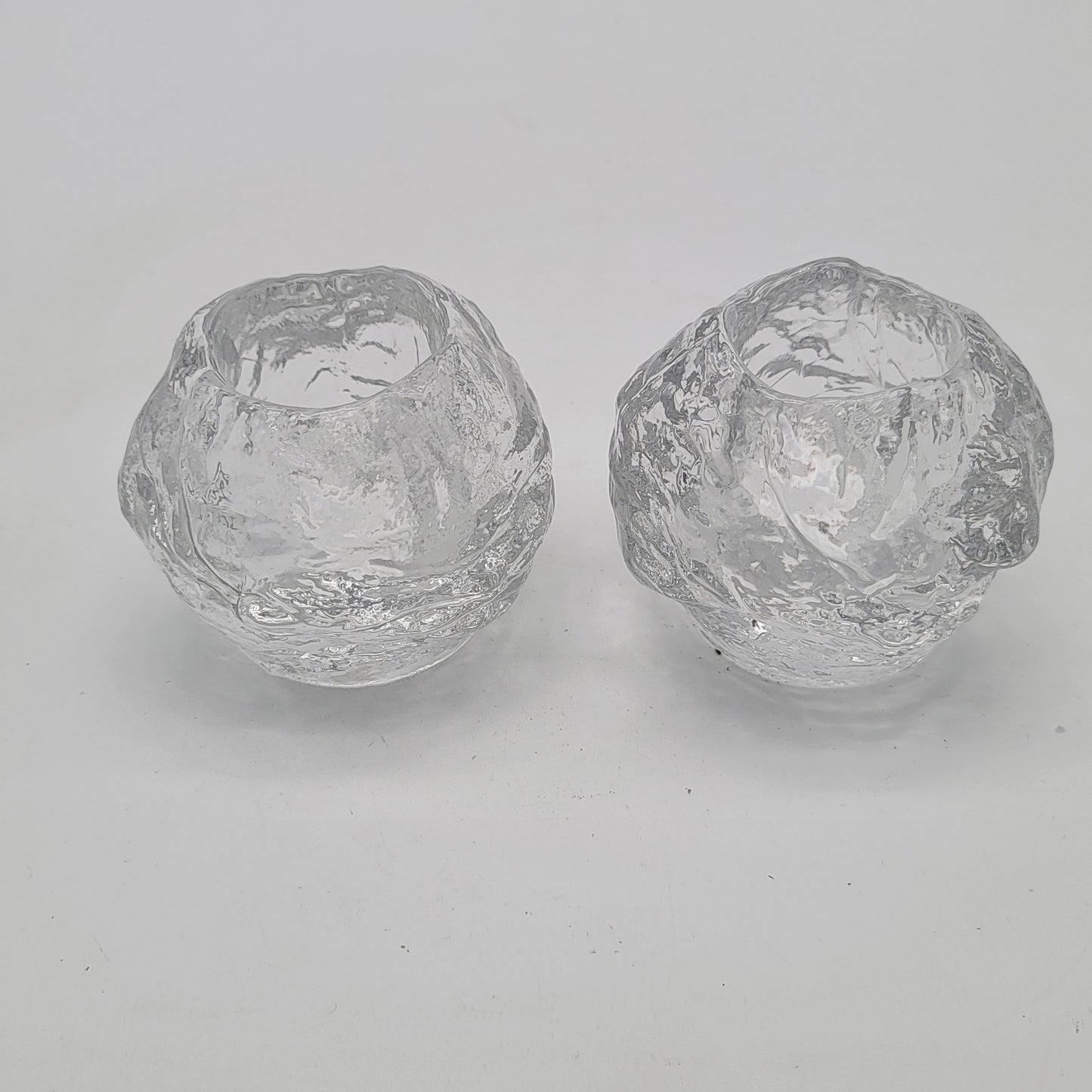 Pair of LE Smith Snowball Candle Holders