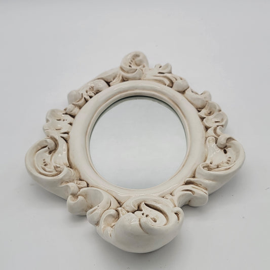 Large Ceramic Vintage Mirror