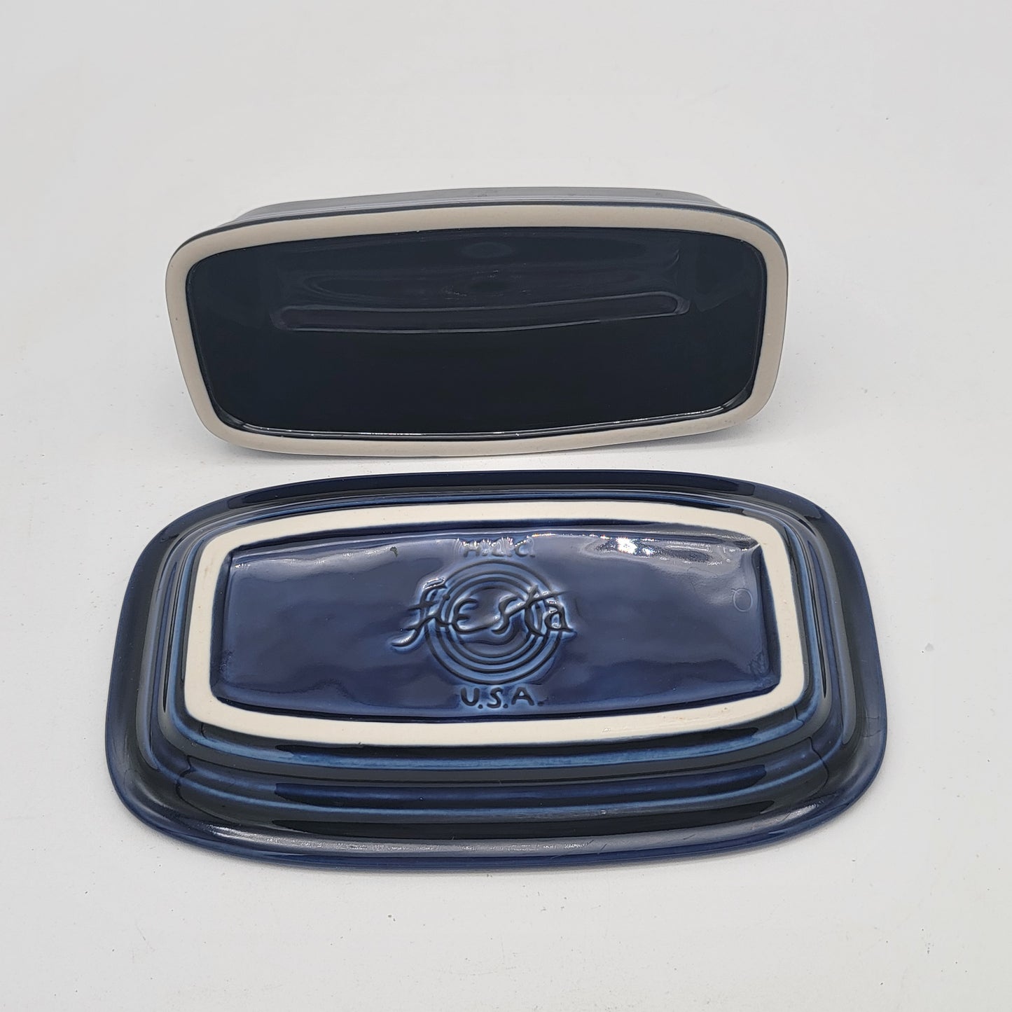 Cobalt Blue Fiesta Ware Butter Dish