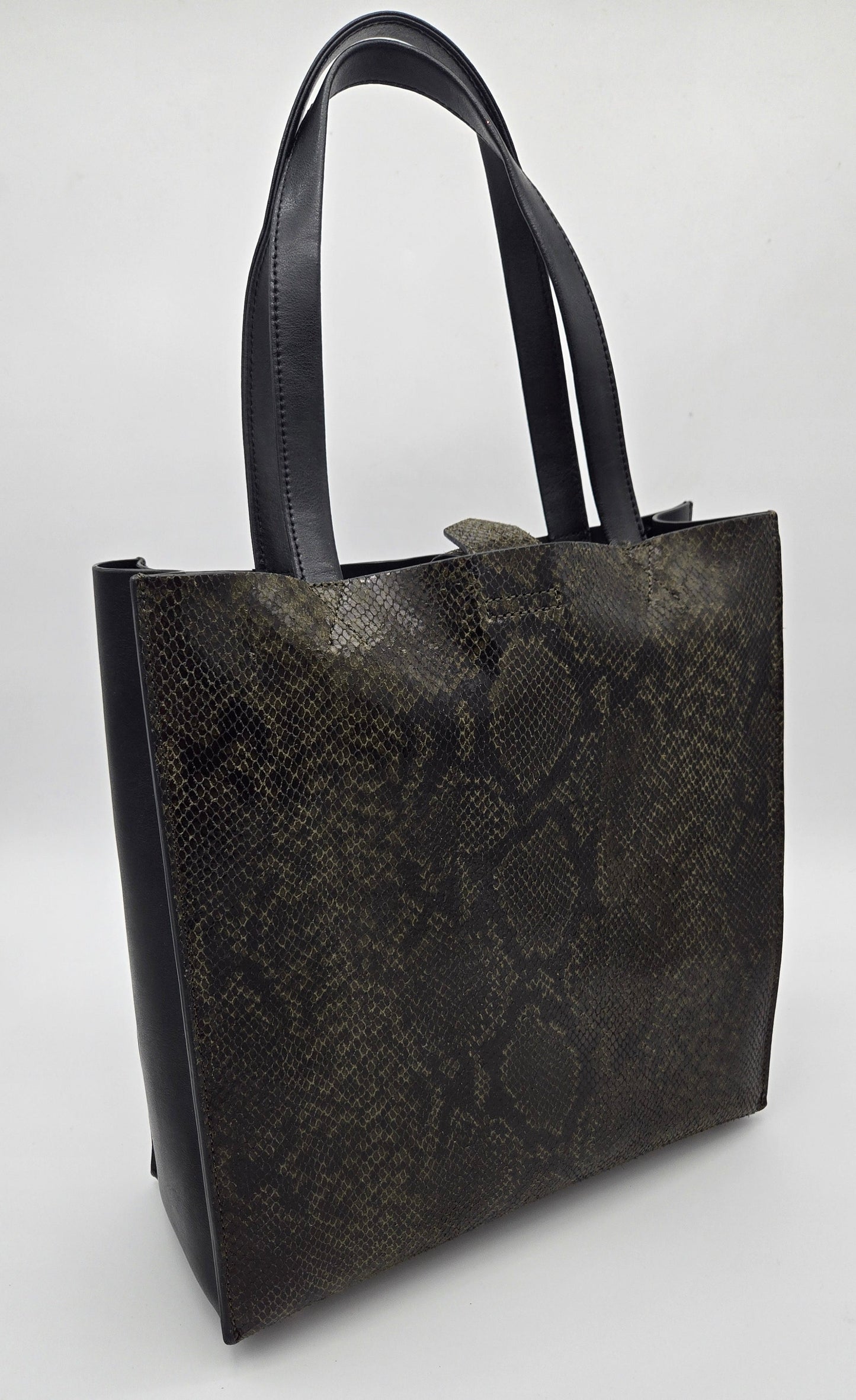 Banana Republic Brown Snake Print Tote Handbag