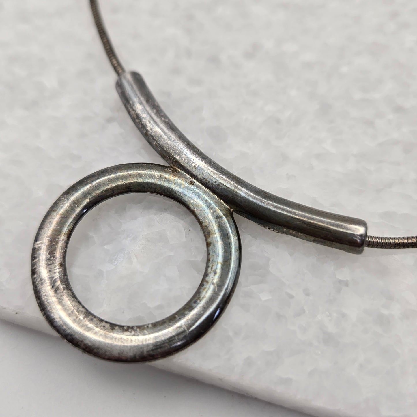 Vintage Slide Ring Pendant Necklace