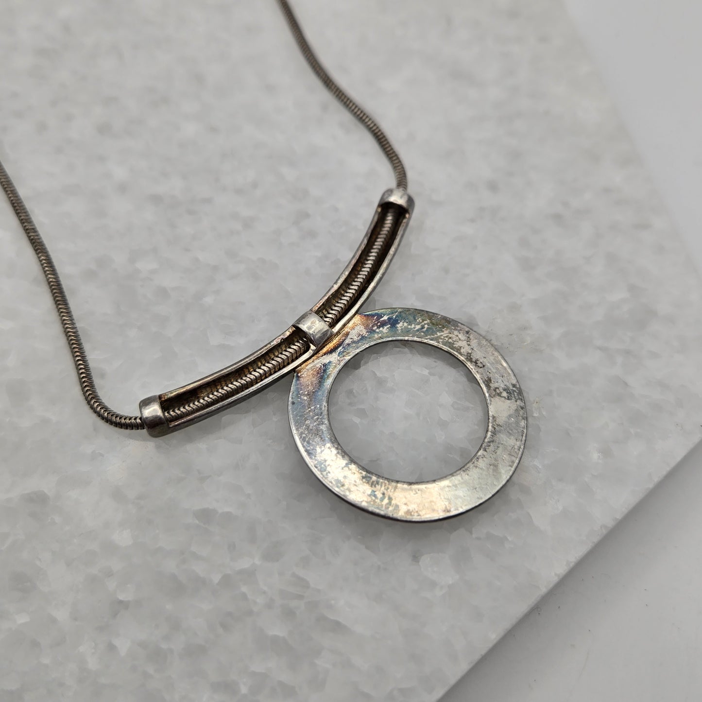 Vintage Slide Ring Pendant Necklace