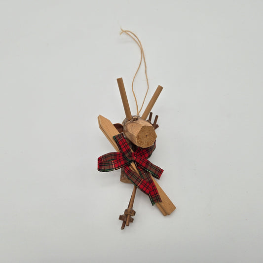 Skiing Reindeer Christmas Tree Ornament