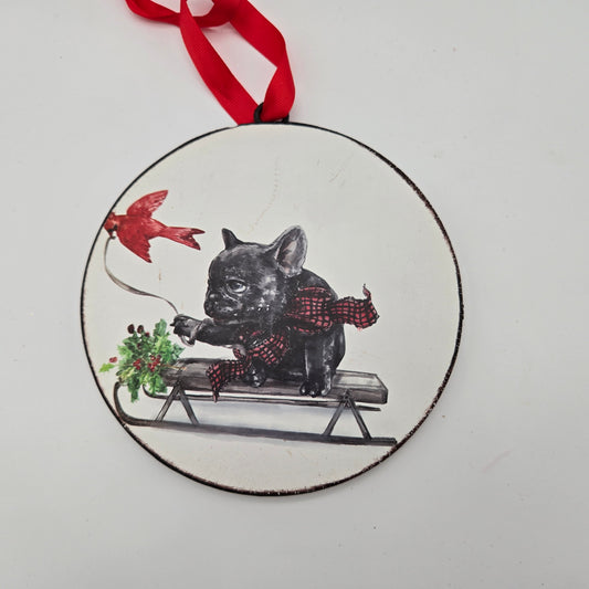 Raz French Bulldog Ornament