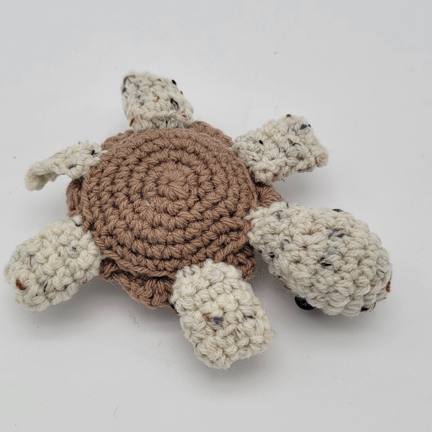 Hand Crocheted Turtle Speckled Brown