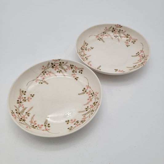 Pair of Floral Melamine Shallow Bowls