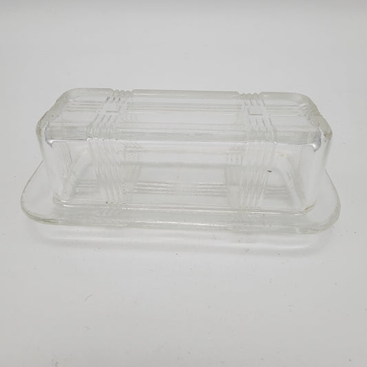 Hazel Atlas Criss Cross Butter Dish