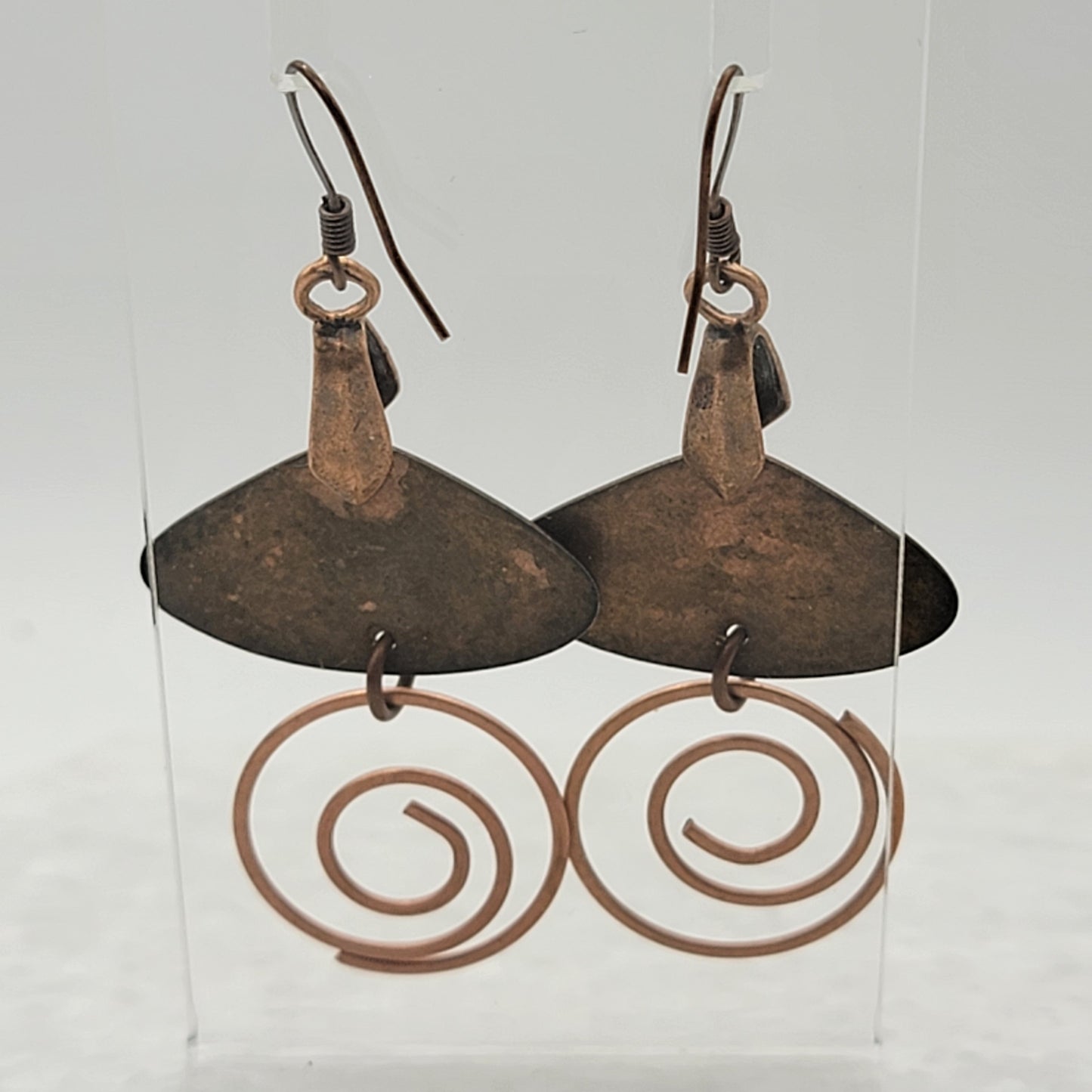 Mod Copper Swirl Earrings