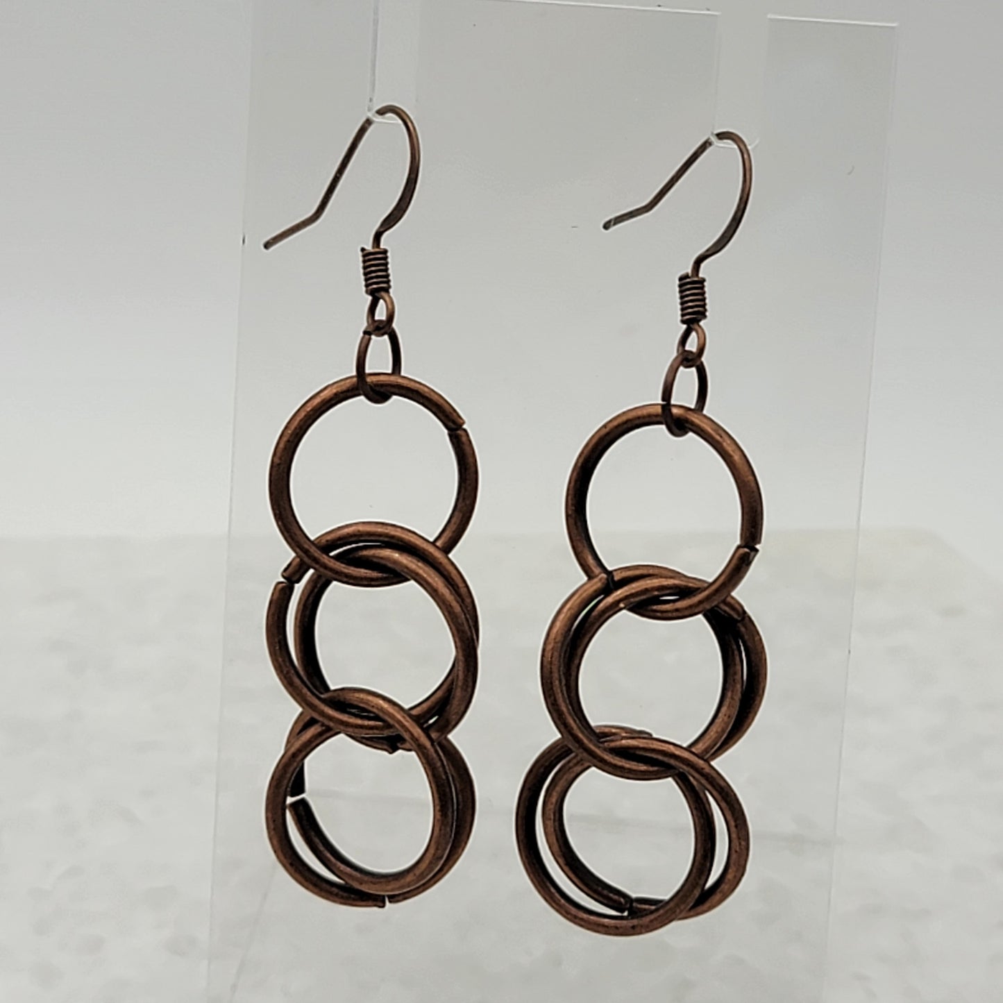 Copper Links Dangle Earrings