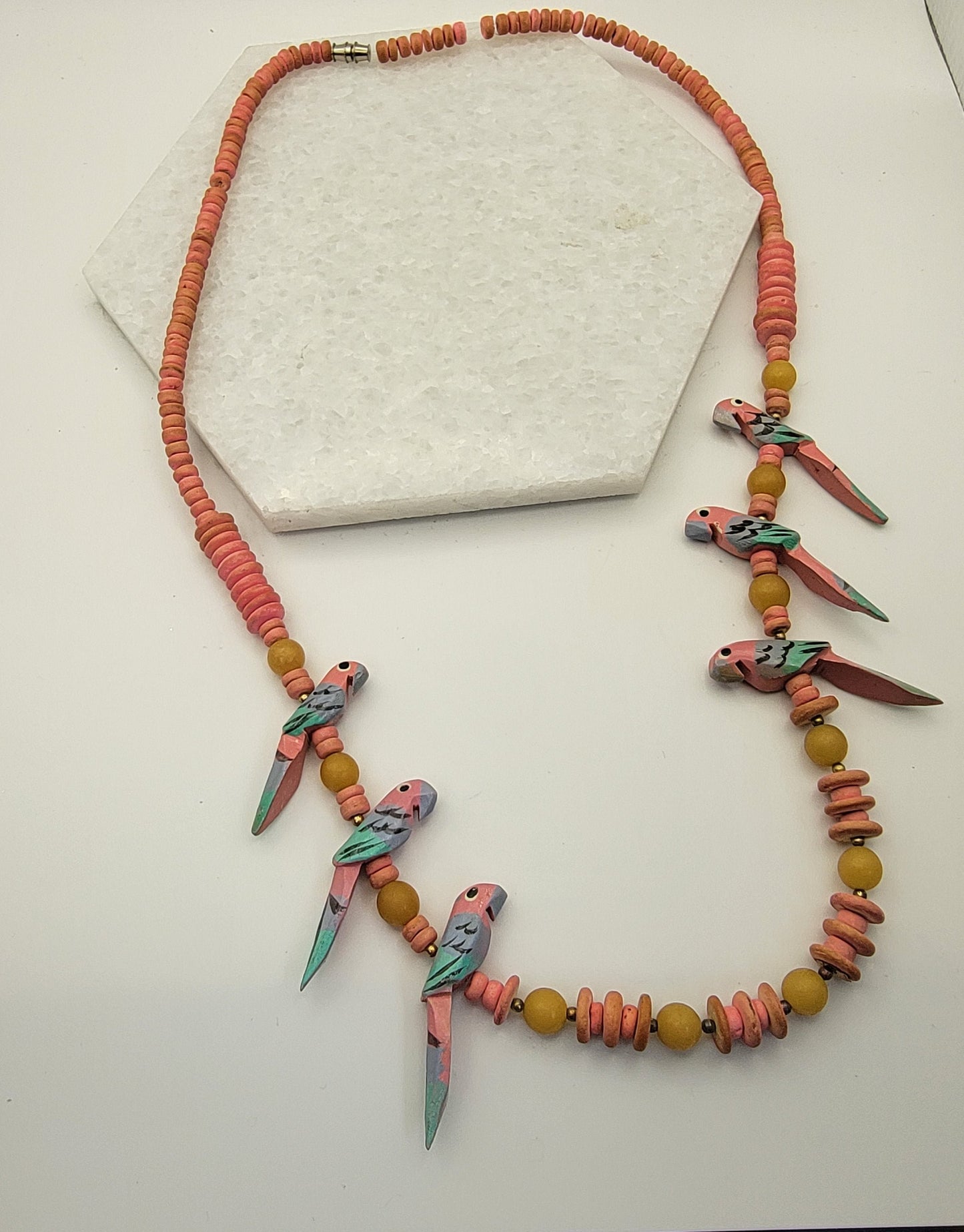 Wood Parrot Necklace