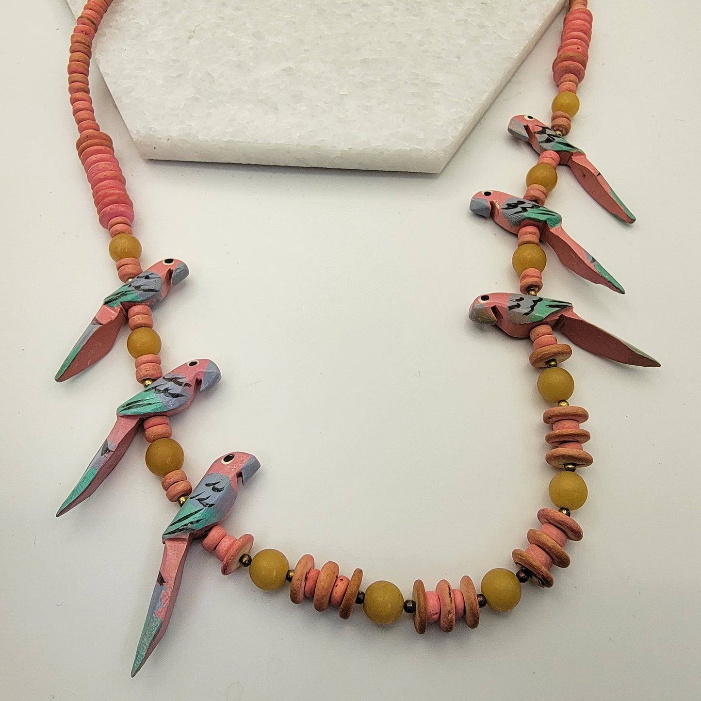 Wood Parrot Necklace