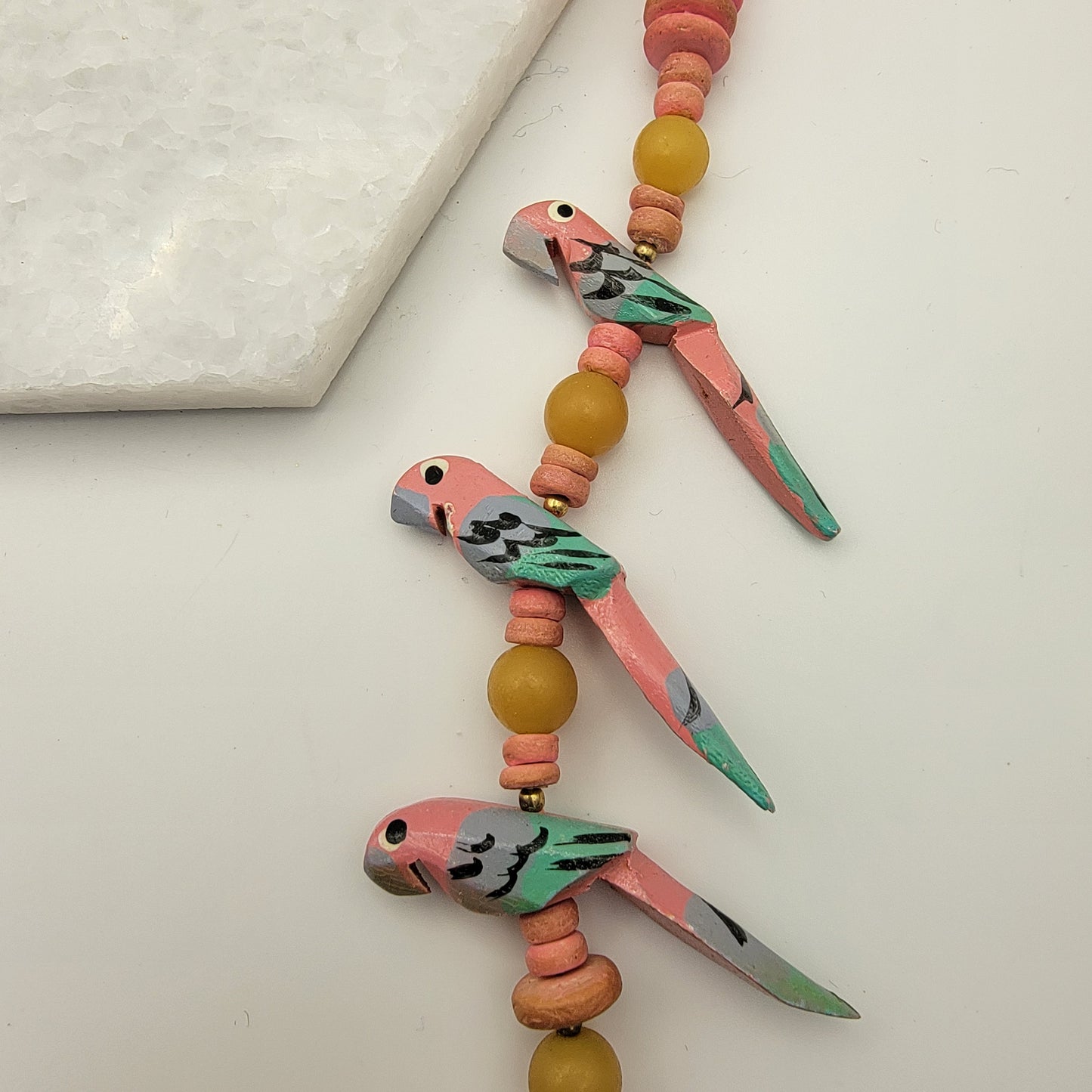 Wood Parrot Necklace