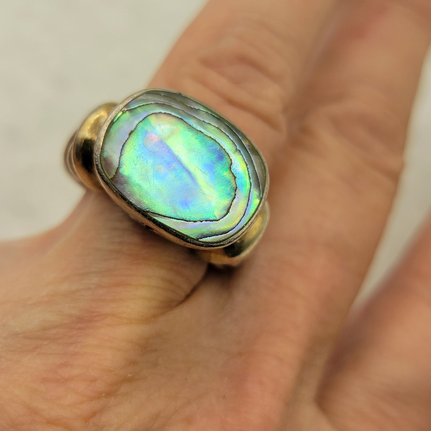 Sterling Abalone Ring