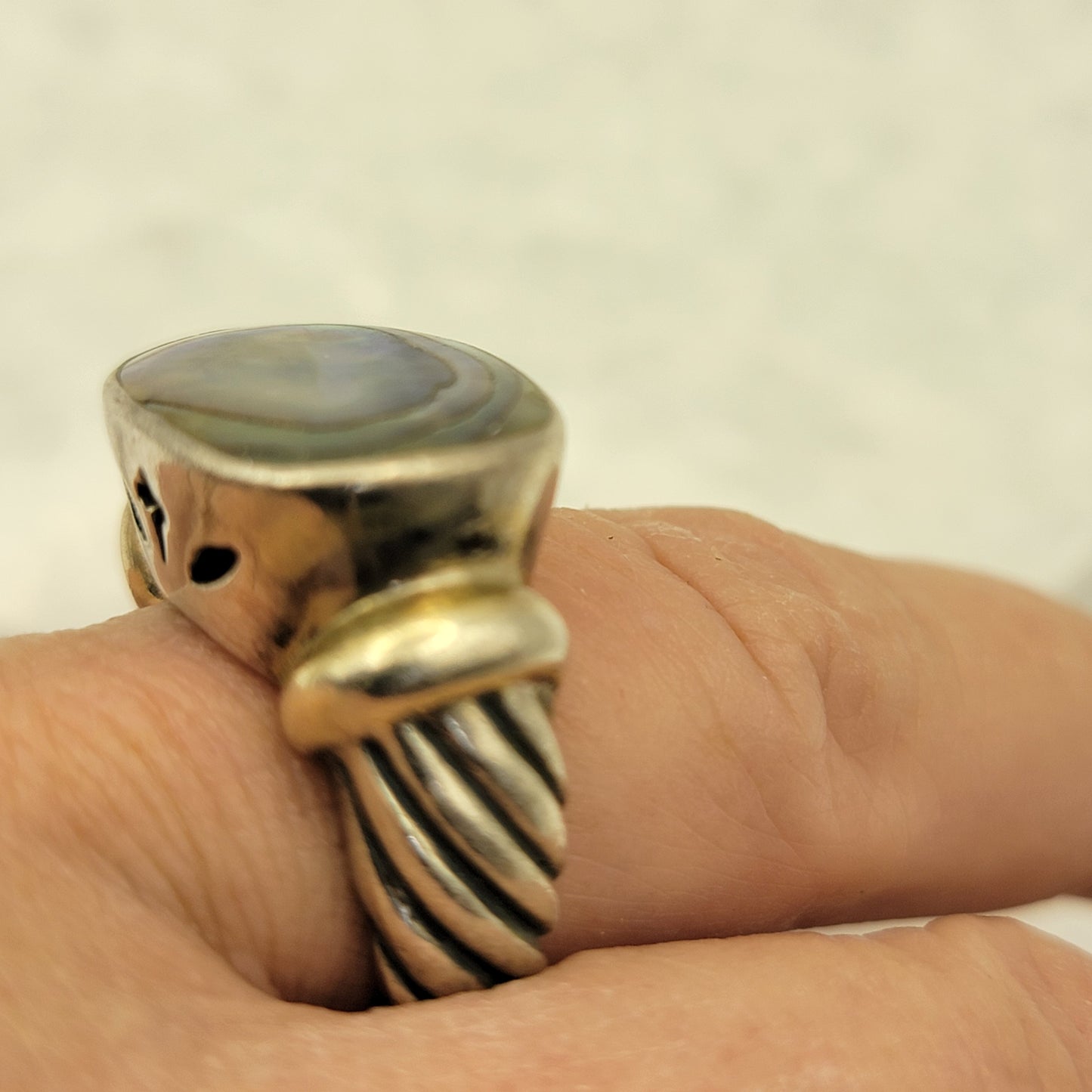 Sterling Abalone Ring